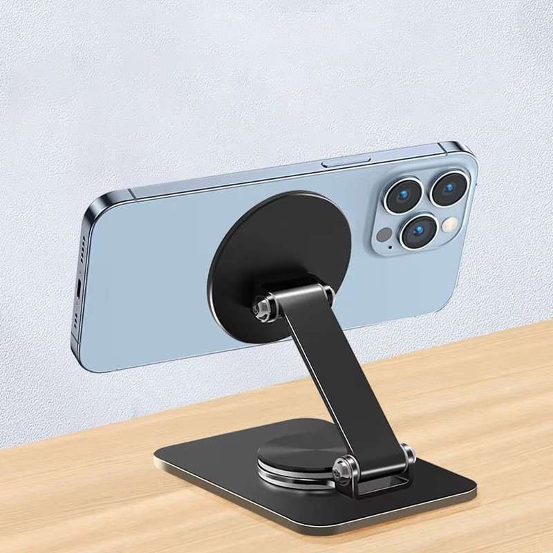 360° Magnetic MagSafe Phone Stand with Cold Shoe Tripod Mount