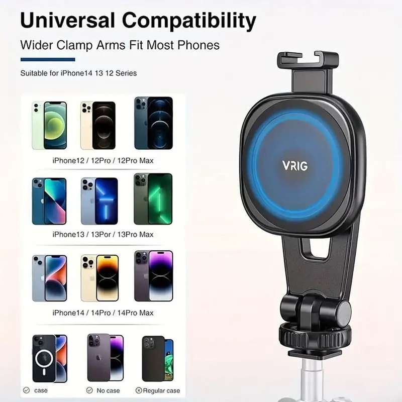 Magnetic MagSafe Phone Tripod Mount for iPhone 14/ 13/ 12
