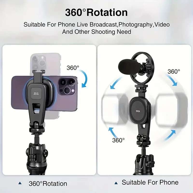 Magnetic MagSafe Phone Tripod Mount for iPhone 14/ 13/ 12