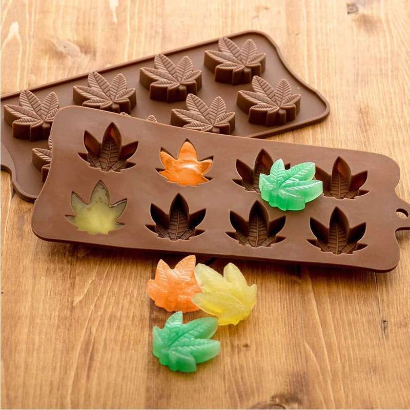 Weed Leaf Candy Chocolate Non-Stick Silicone Mould x4 Combo