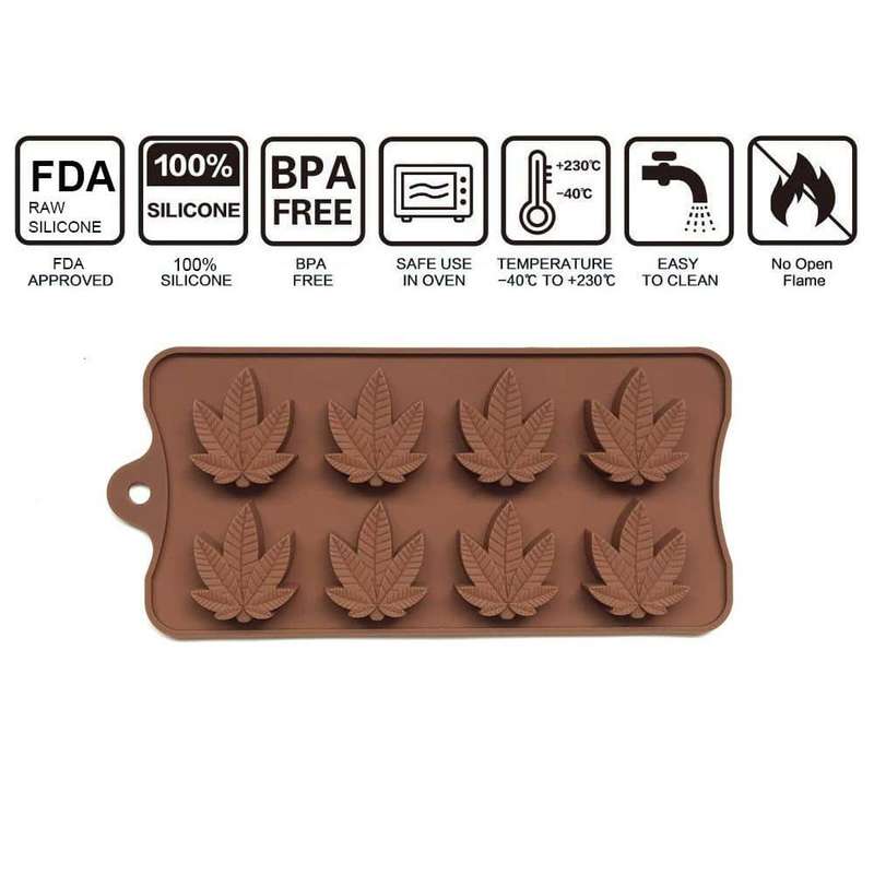Weed Leaf Candy Chocolate Non-Stick Silicone Mould x4 Combo