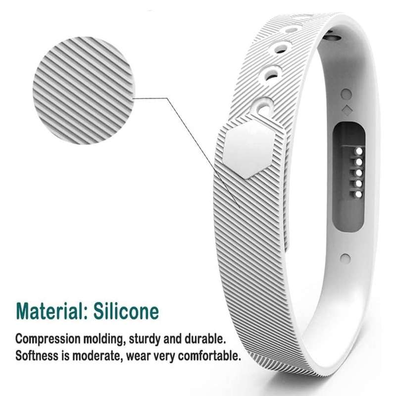 Killer Deals Silicone Strap for Fitbit Flex 2 S/M - White