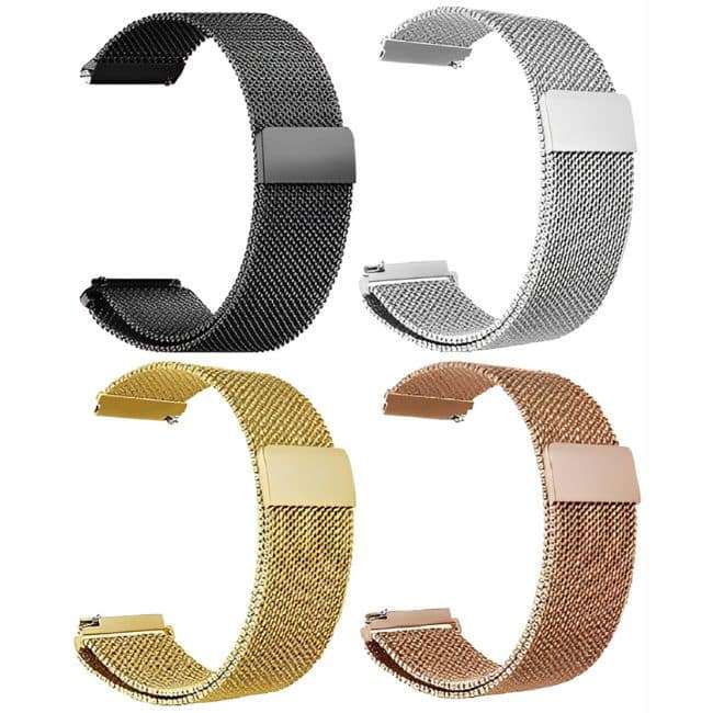 Universal 22mm Replacement Milanese Strap- Silver- S/M