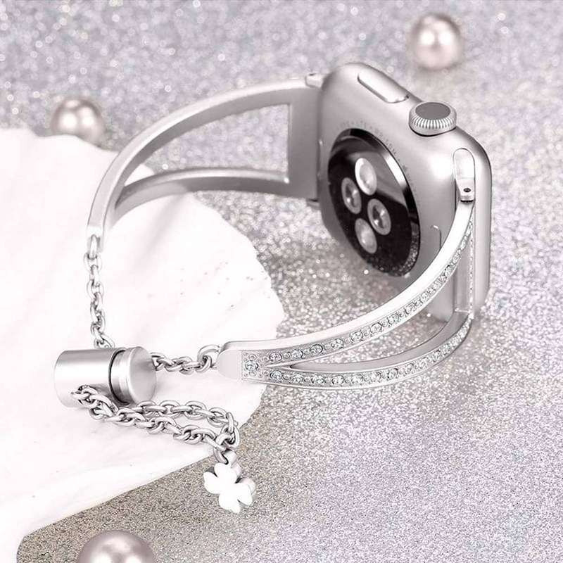 Killer Deals Jewelry Bracelet Strap for 42/44/45/49mm Apple Watch - Silver