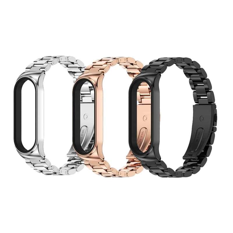 Killer Deals 3 links stainless steel band for xiaomi band 3/4 - Gold