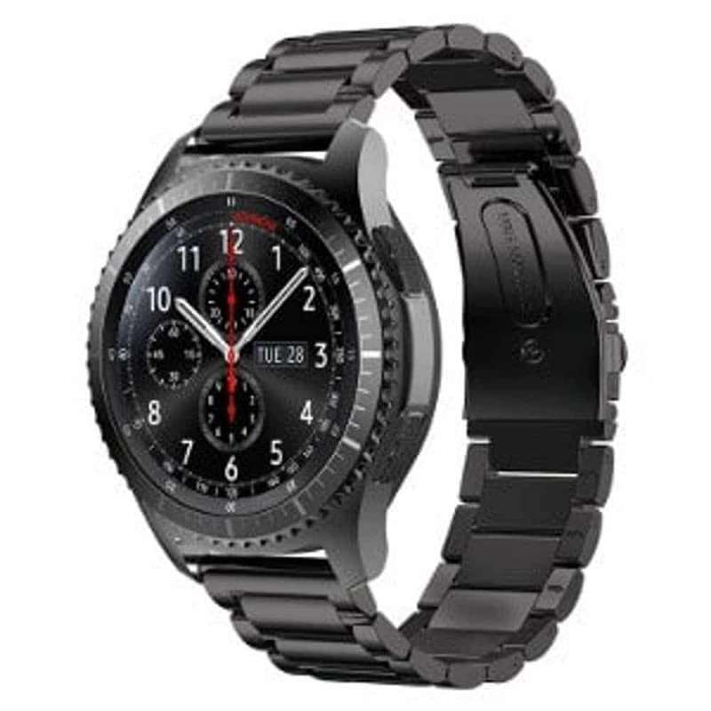 Killer Deals 22mm Link Stainless Steel Strap for Samsung S3 Frontier- Black