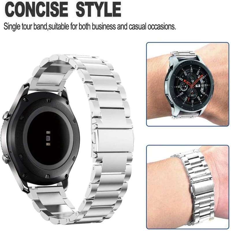 Killer Deals 22mm Link Stainless Steel Strap for Samsung S3 Frontier- Black