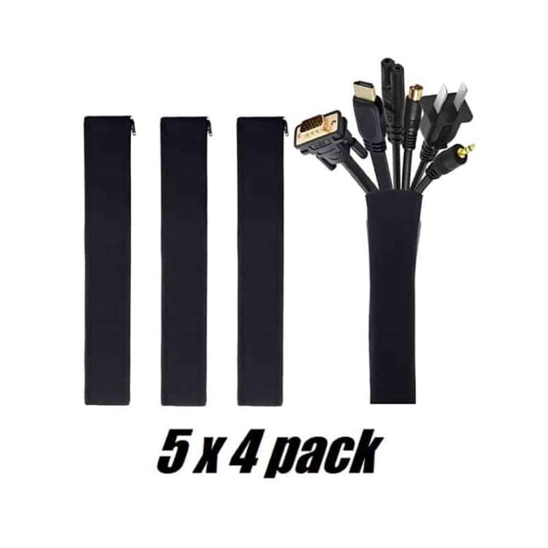 Killer Deals Home Office Electronic Cable Management Sleeve Organiser 4 Set