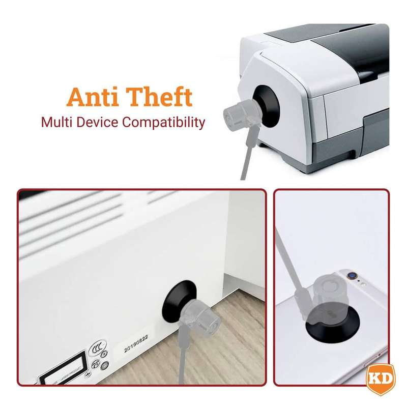 Security Adapter Disk- Black for T-Bar Lock Slot with 3M Tape