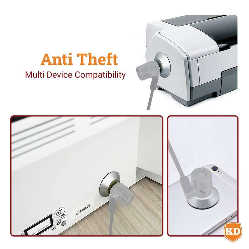 Killer Deals Security Adapter Disk- Silver for T-Bar Lock Slot with 3M Tape