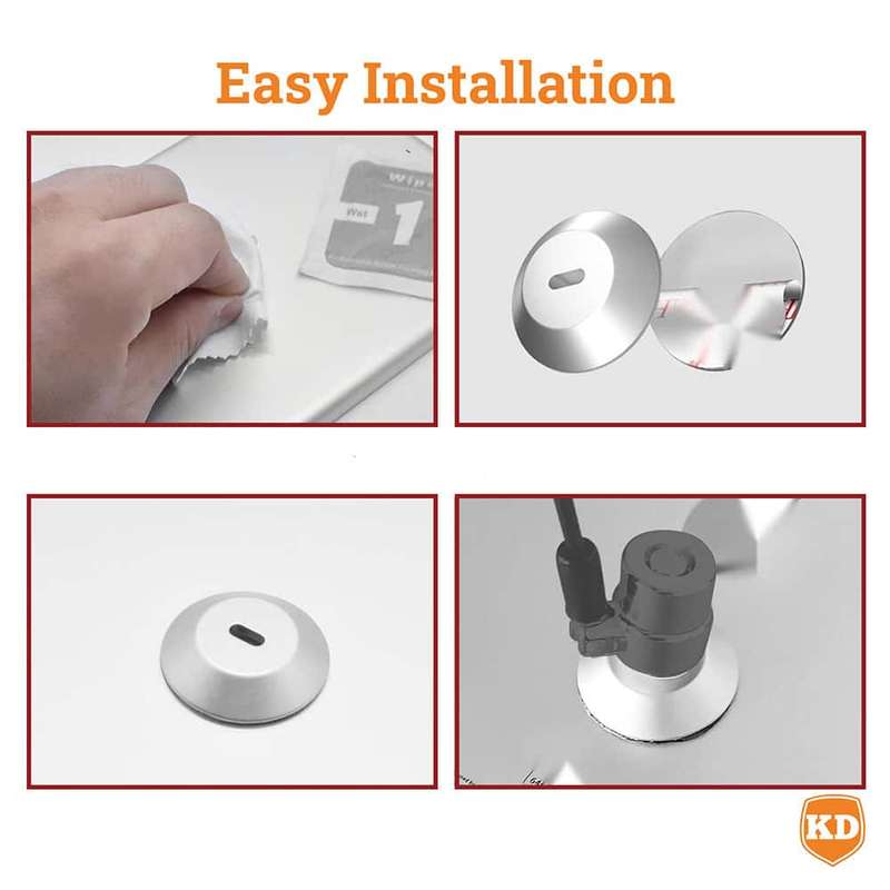Killer Deals Security Adapter Disk- Silver for T-Bar Lock Slot with 3M Tape