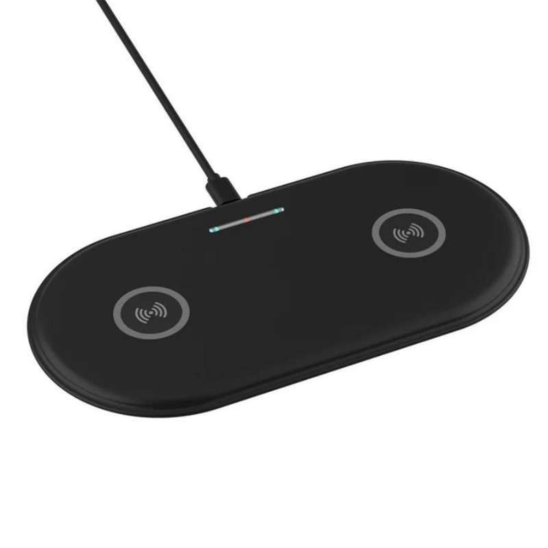 15W 2-in-1 Phone Watch Fast Charging Dock Qi Wireless Charger