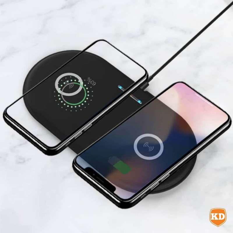 15W 2-in-1 Phone Watch Fast Charging Dock Qi Wireless Charger