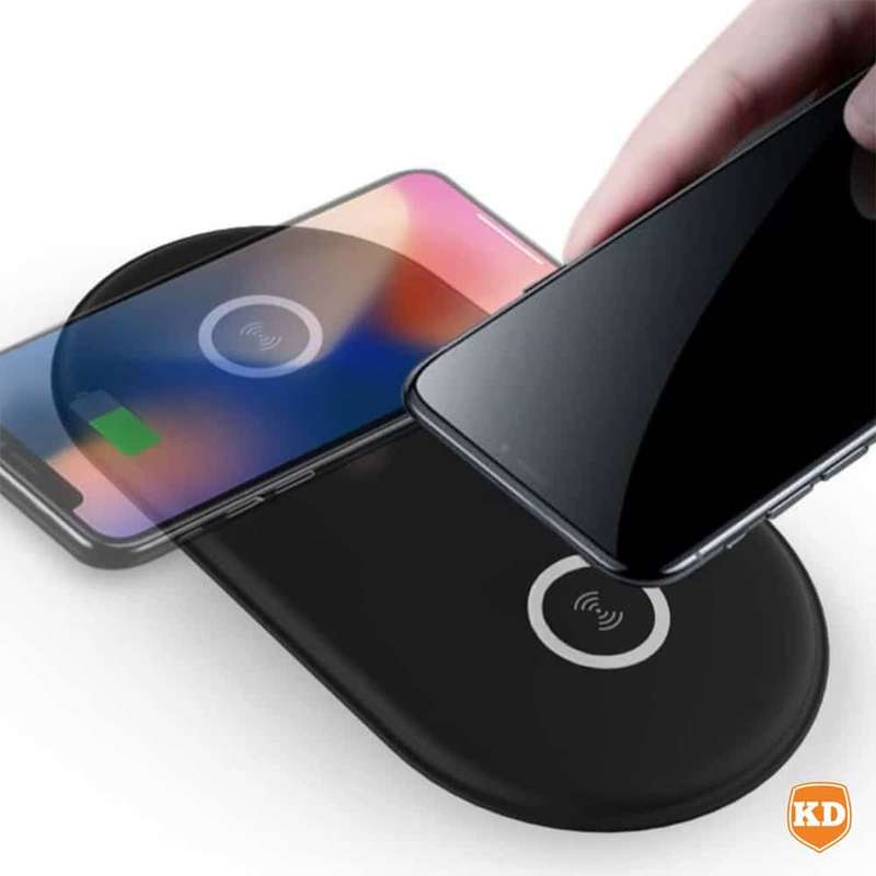 15W 2-in-1 Phone Watch Fast Charging Dock Qi Wireless Charger