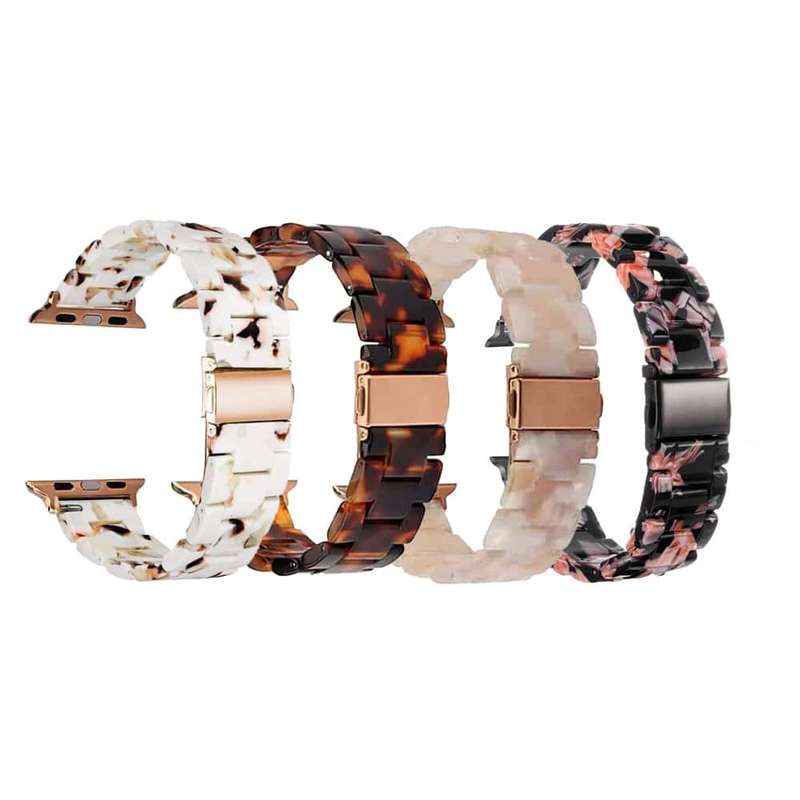 Resin Strap for Apple 38/40/41mm - Rose in Black
