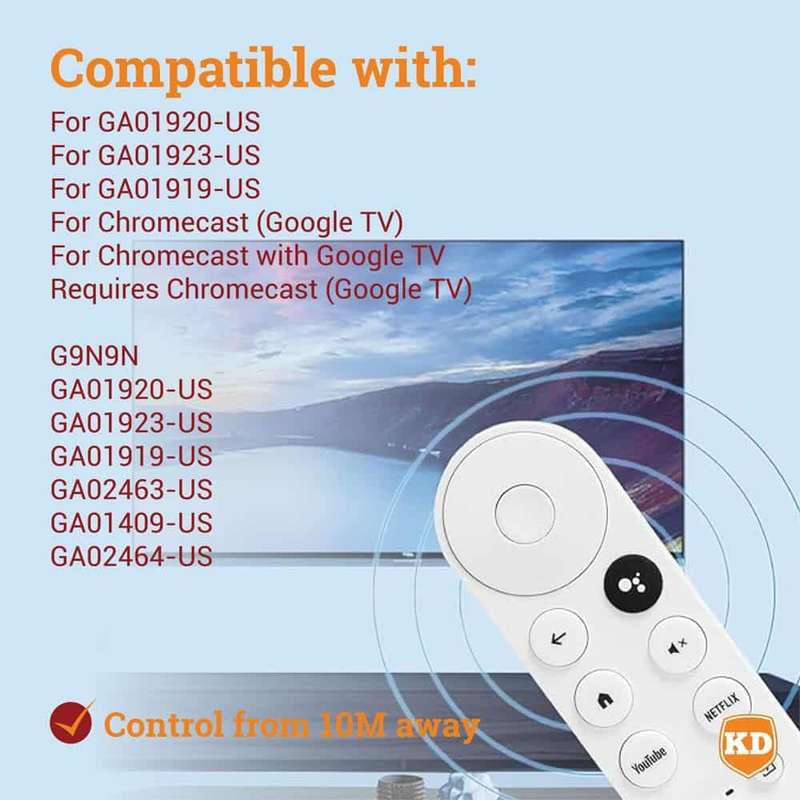 Killer Deals Generic Remote Control for Chromecast with Google TV 4K HDR Snow