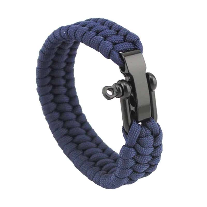 Killer Deals Paracord Outdoor Camping Tactical Survival Bracelet - Navy- L