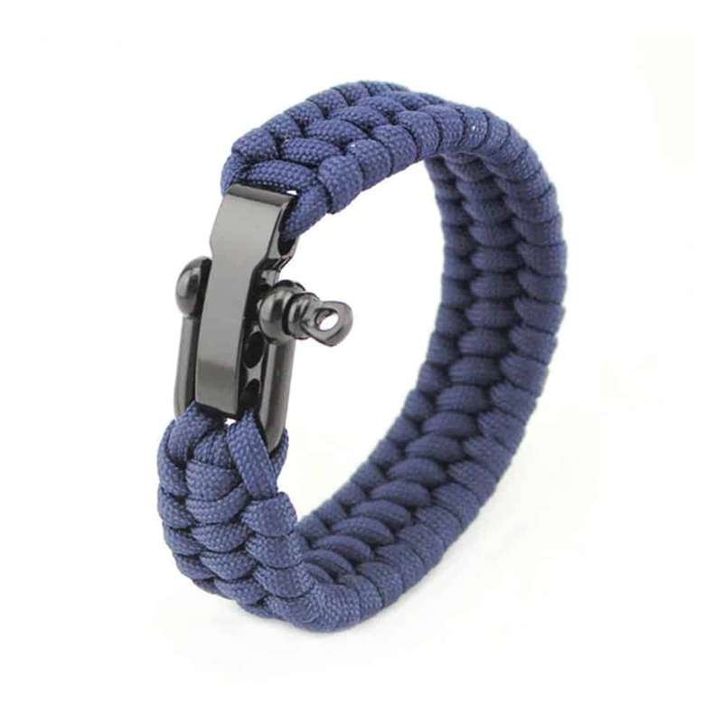 Killer Deals Paracord Outdoor Camping Tactical Survival Bracelet - Navy- L