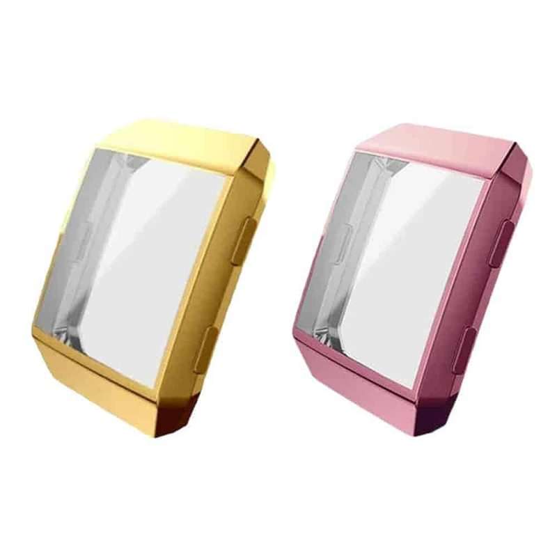 Killer Deals TPU Protective Case for Fitbit Ionic- Gold & Rose Gold Combo