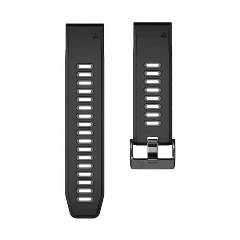 Killer Deals 26mm Quick Fit Garmin Fenix 5X Silicone Strap - Red & Black (5X/6X/3/3HR)