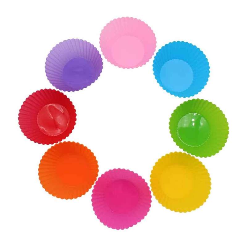 Silicone Round Mini Baking Muffin Moulds 7cm
