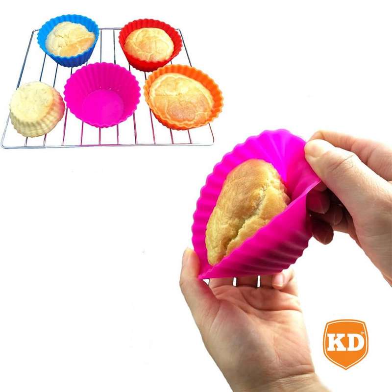 Silicone Round Mini Baking Muffin Moulds 7cm