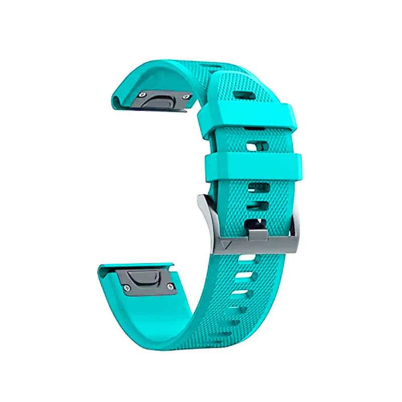Killer Deals 20mm Garmin Fenix 5S/6S silicone strap - Cyan blue