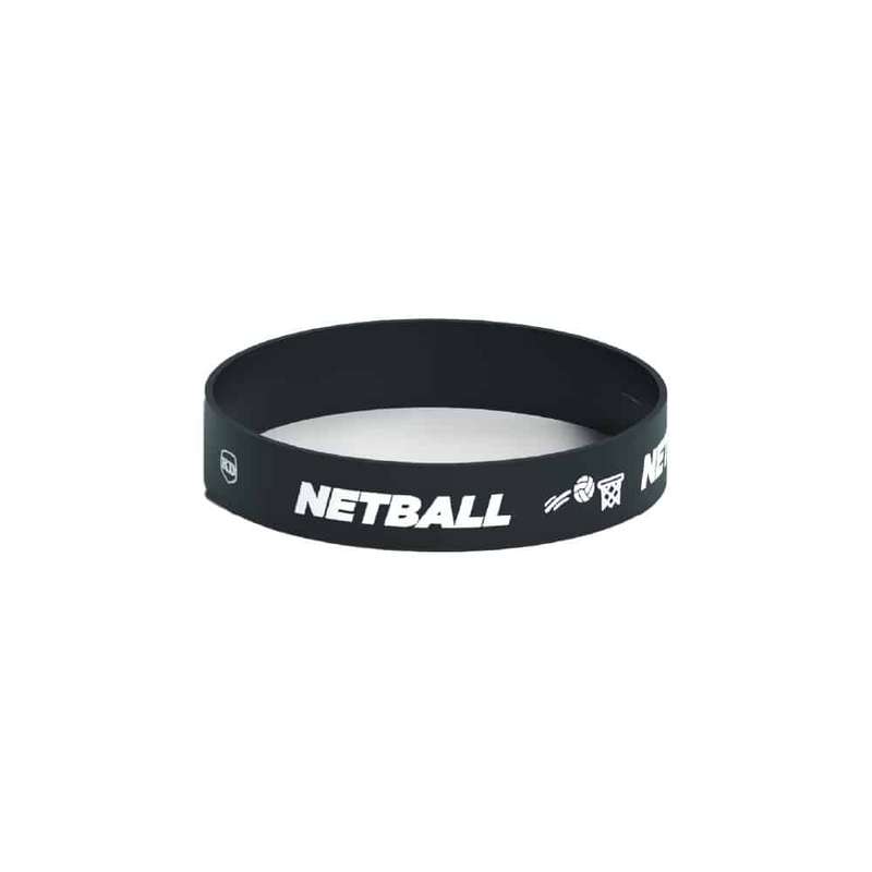 Killer Deals Debossed "Netball" Silicone Wristband Bracelet- 6 Pack