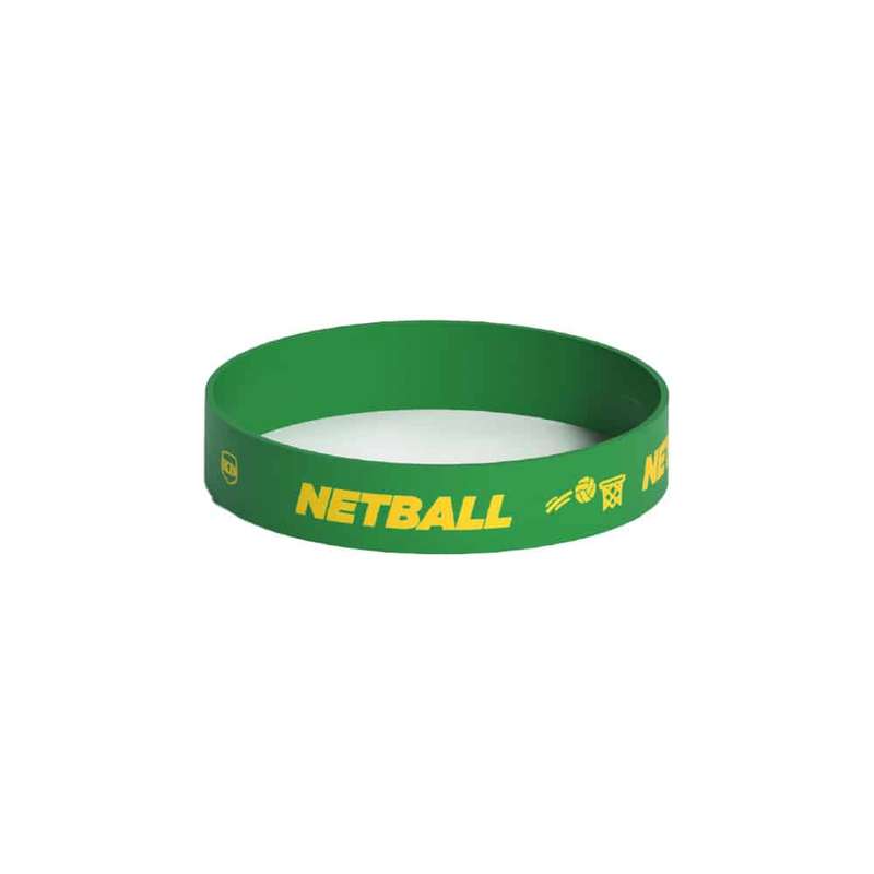 Killer Deals Debossed "Netball" Silicone Wristband Bracelet- 6 Pack