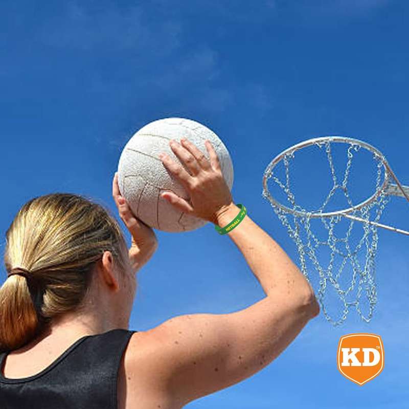 Killer Deals Debossed "Netball" Silicone Wristband Bracelet- 6 Pack