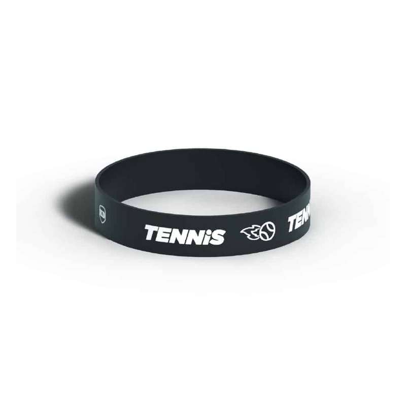 Killer Deals Debossed "Tennis" Silicone Wristband Bracelet- 3 Pack
