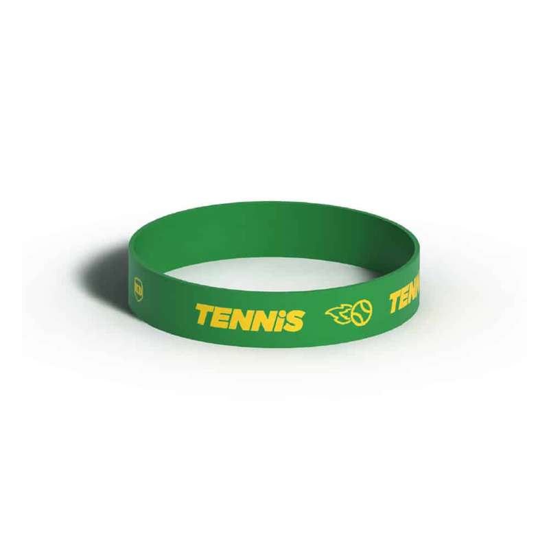 Killer Deals Debossed "Tennis" Silicone Wristband Bracelet- 3 Pack