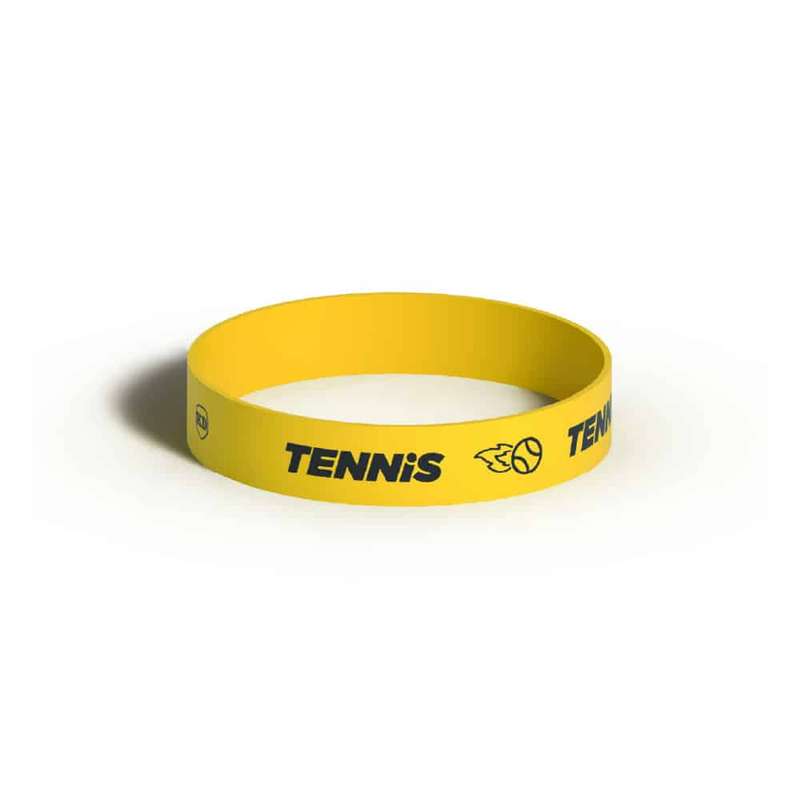 Killer Deals Debossed "Tennis" Silicone Wristband Bracelet- 3 Pack
