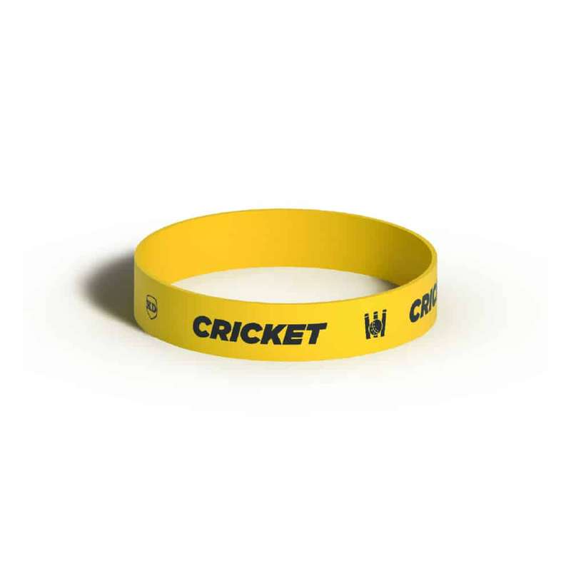 Killer Deals Debossed "Cricket" Silicone Wristband Bracelet- 3 Pack