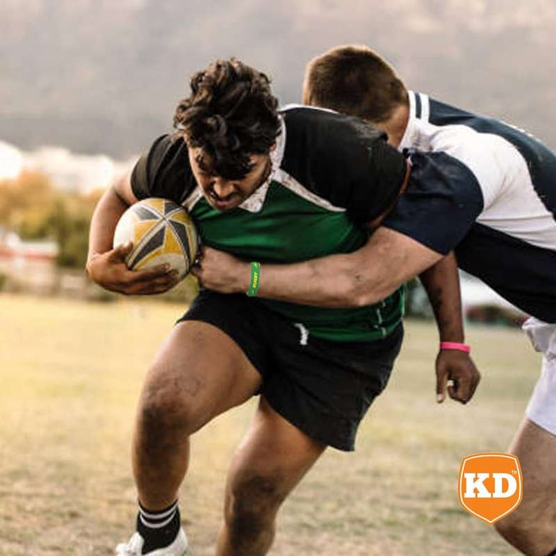 Killer Deals Debossed "Rugby" Silicone Wristband Bracelet- 3 Pack