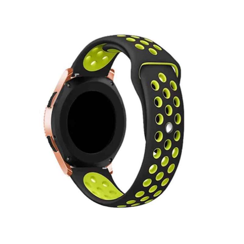 Killer Deals 18mm Samsung Gear Sport silicone strap - Black & white