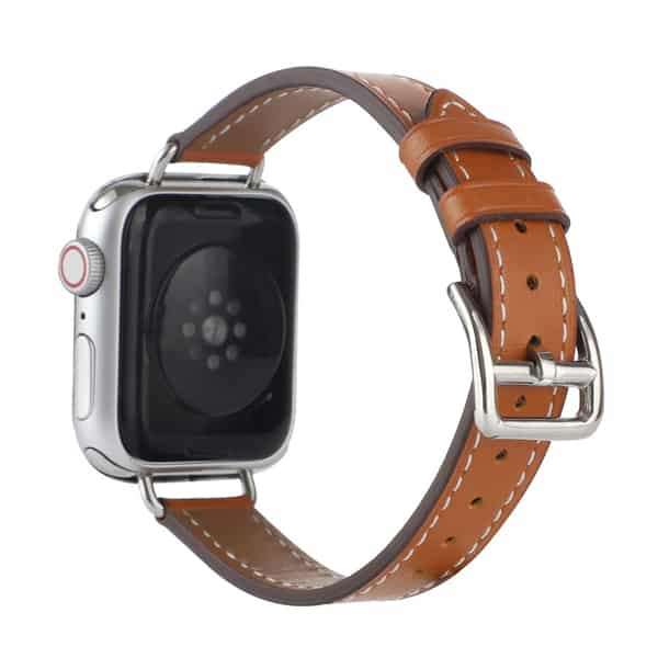 Killer Deals Slim Leather Band Strap for Apple Watch 42/44/45/49mm - Brown