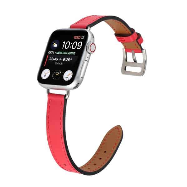Killer Deals Slim Leather Band Strap for Apple Watch 42/44/45/49mm - Brown