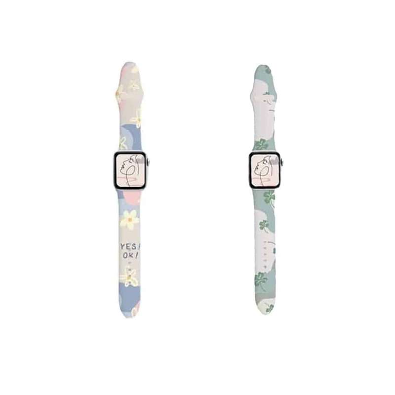 Killer Deals Silicone Strap for 42/44/45/49mm Apple Watch - Four Leaf Clover