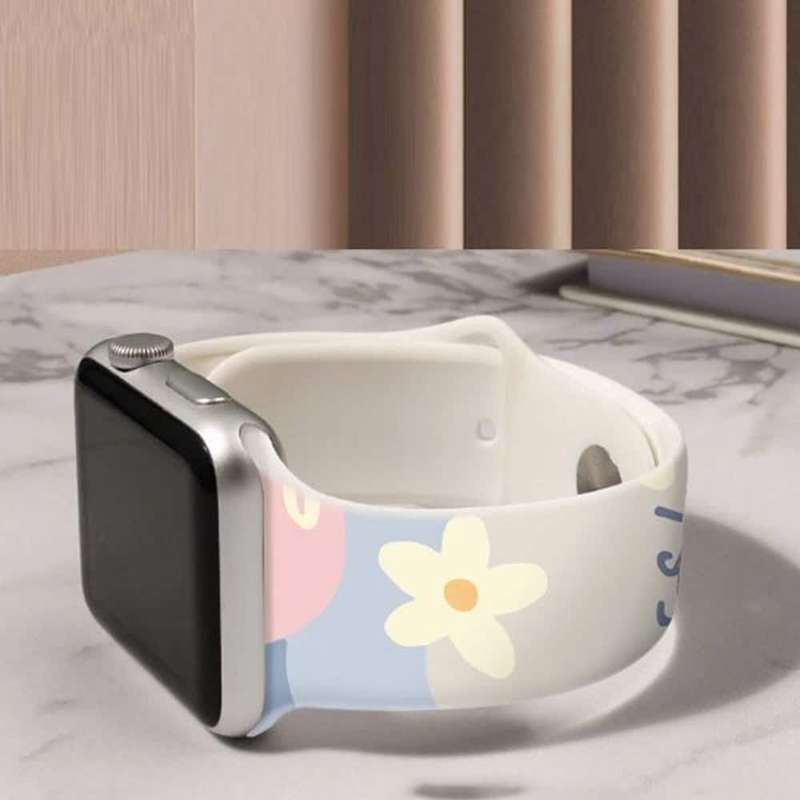 Killer Deals Silicone Strap for 42/44/45/49mm Apple Watch - Four Leaf Clover