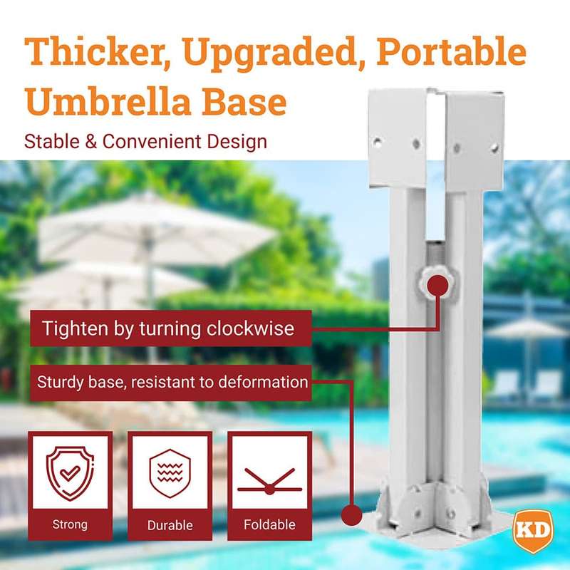 Adjustable Portable Beach Umbrella Stand Foldable Base Holder
