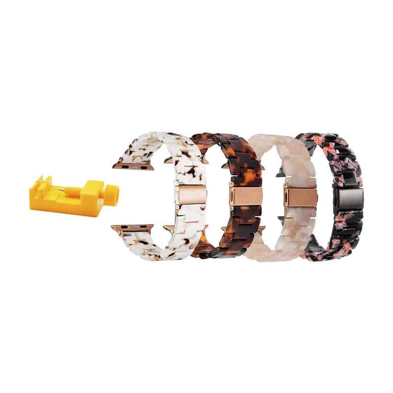 Resin Strap for 42/44/45/49mm Apple Watch (S/M) - Spring Marble