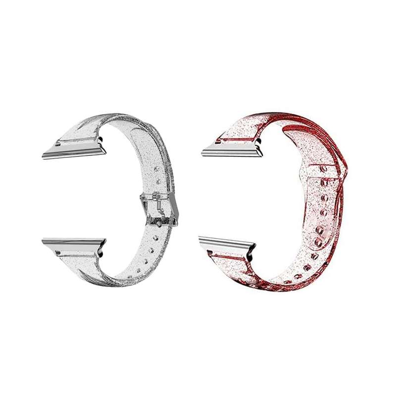 Killer Deals Transparent Glitter TPU Strap Band for Apple Watch 38/40/41mm - Silver