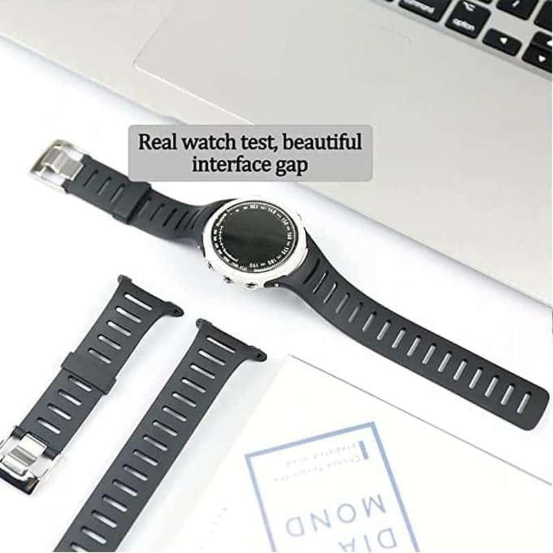 Killer Deals 34mm Silicone Strap for Suunto T1/T1C/T3/T3C/T3D/T4C/T4D- Black