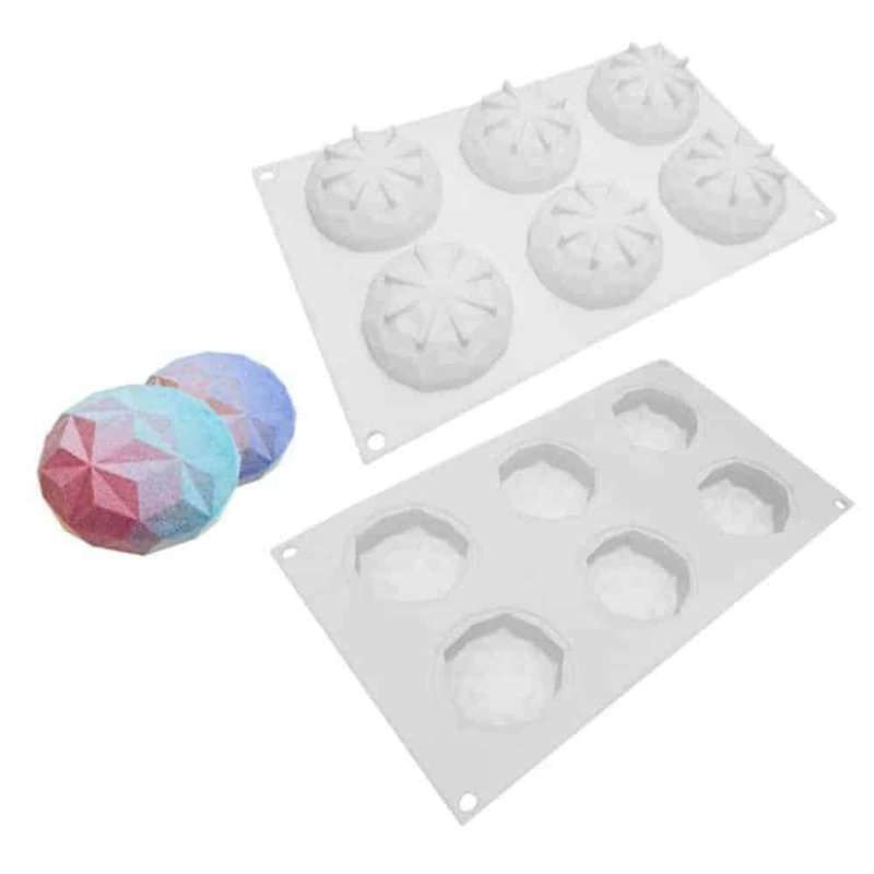 Non-Stick Mini 3D Diamond Silicone Baking Dessert Mould