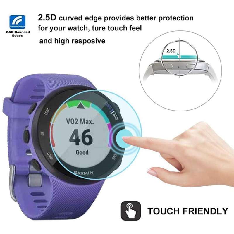 Killer Deals 35mm Glass Screen Protector for Garmin Forerunner 45S x2 Combo