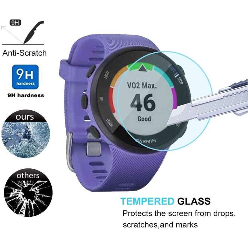 Killer Deals 35mm Glass Screen Protector for Garmin Forerunner 45S x2 Combo
