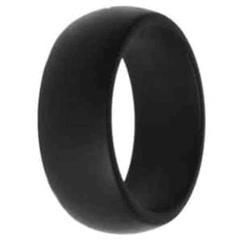 Killer Deals Men's Wedding Exercise Silicone Ring- 8mm- Black- S