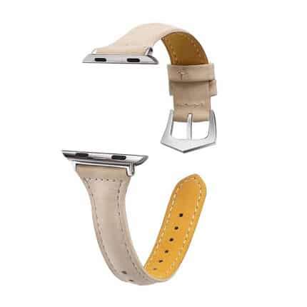 Killer Deals T Shape Leather Strap for 42/44/45/49mm Apple Watch- Apricot