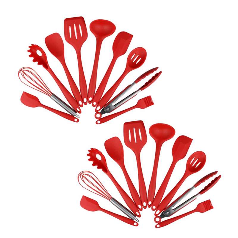 Killer Deals 10-Pack Silicone Spatula Whisk Tong Spoon Kitchen Utensil Set x 2 Combo